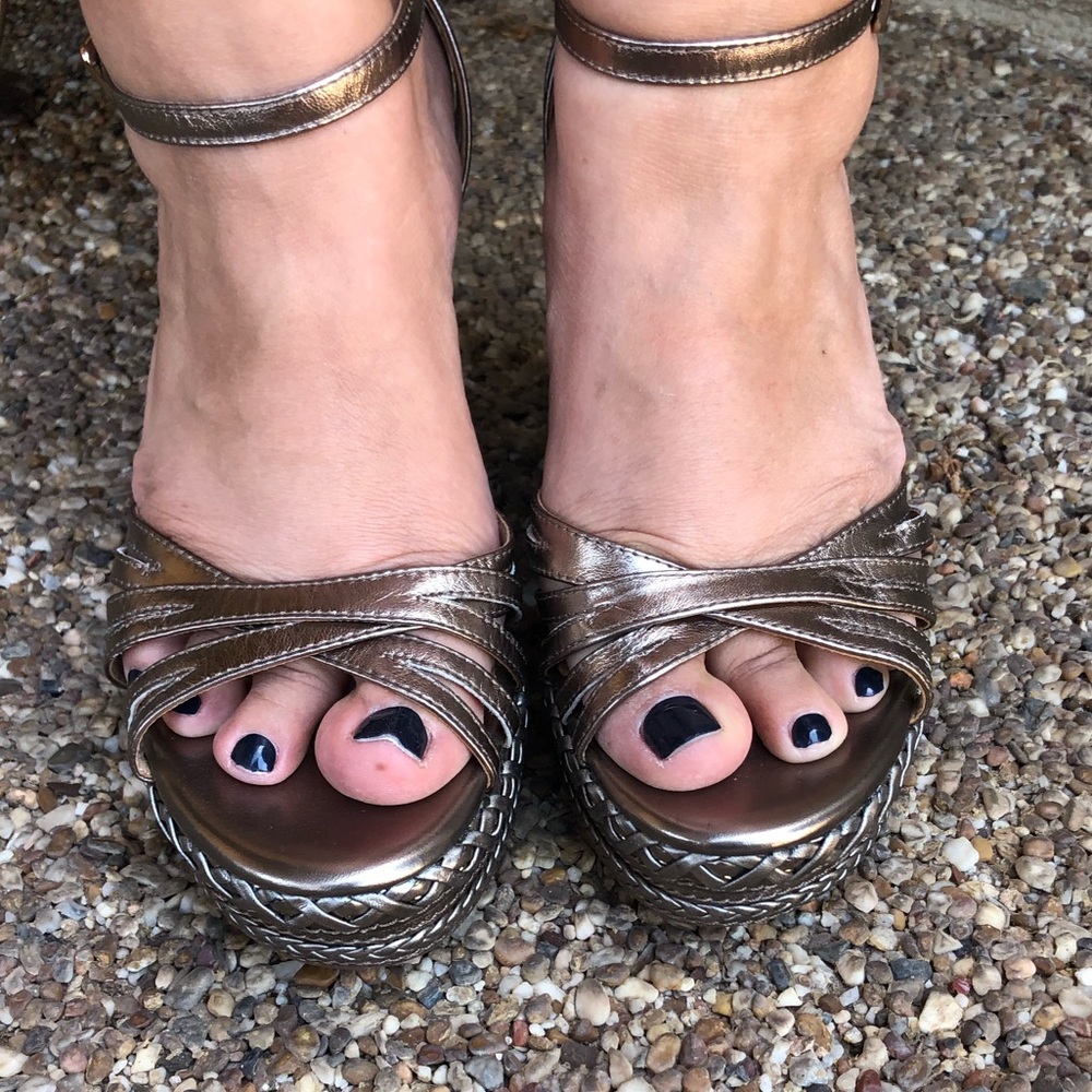 3 for $25 Antonio Melani Metallic Wedges